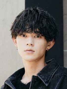 フィフスパーク(fifth PARK) 緩めシャドウパーマシースルーラウンドマッシュ短めルーズパーマ