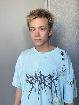 ブロック ジャポン(bloc japon) ソフトウルフショート 金髪ショート ブロンド ブリーチ/池田佑輔