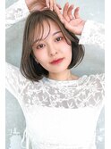 大人可愛いシースルーボブ