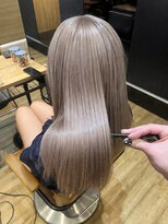 アロマヘアルーム 横浜店(AROMA hair room)&nbsp;ミルクティーグレージュ/ブリーチ/ハイトーン/複雑履歴