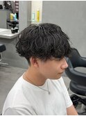 波巻きパーマシャドウパーマメンズパーマ毛流れパーマスパイキー