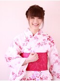 編込みアップスタイル ～浴衣～