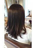 ダークトーンに ナチュラルパーマスタイル♪