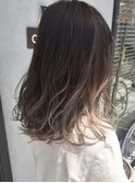 バレイヤージュ×グレイ