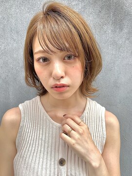 シー バイ ロンド 新宿(Sea by Lond) 【佐藤健太郎】くびれミディアムシースルーバング小顔ベージュ