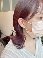 こっくりビンクベージュ/インナーカラー/イヤリングカラー