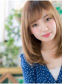 ★斜めバング外国人風ハイライト艶感ワンカール20代30代40代★9