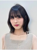ナチュラル顔まわりレイヤーボブ