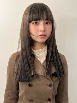 シーン(SCENE) 顔周りレイヤー 切りっぱなし ロング ベージュ【天神/今泉】