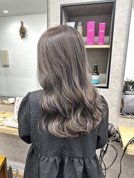 リベストバイジェービー 稲毛(li best. byjb) デザインカラー/レイヤーカット/ウェットヘア/オリーブベージュ