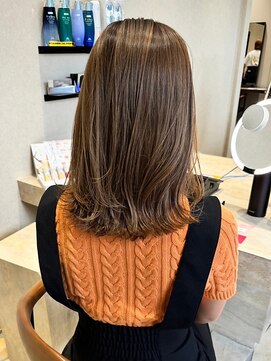 ジアン バイ ミルボン 西宮ガーデンズプラス(GIEN by milbon) 透明感カラー/ココアグレージュ/ミディアム