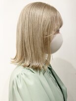 ラフヘアデザイン(Raf hair design)&nbsp;ダブルカラーハイトーンミルクティーベージュブリーチカラー