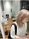 大人ブリーチ/切りっぱなしボブ/