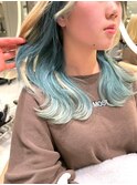 成人式はダブルカラー、インナーカラー♪