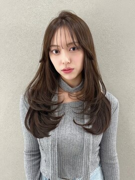 シーク 天神(SEEK) 松尾菫菜/レイヤーカット/オリーブベージュ/韓国ヘア