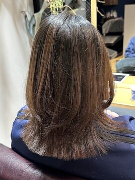 アントワープトーキョー(antwerp TOKYO) 30代40代50代外ハネミディアムレイヤー髪質改善酸性ストレート