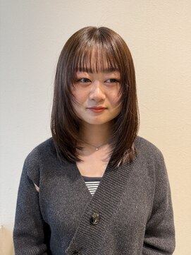 サラ ビューティー サイト 古賀店(SARA Beauty Sight) レイヤーカット/顔周りレイヤー/オリーブベージュ/艶髪/20代30代