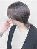 :丸みショートウルフ前下がりショートマッシュショート30代40代