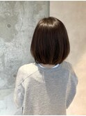 大人ボブ　スモーキーベージュ