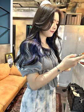 アイコン 博多(ICON.) インナーカラー×ブルーラベンダー