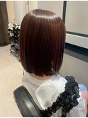 ワンカラー/ブラウン/艶髪ストレート/ショート