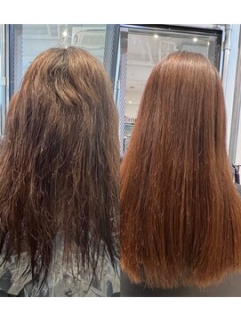 ファーム 大崎店(FAAM) 髪質改善ストレート×ハイダメージ＋アルカリ矯正入りロング