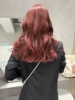 ソル 栄矢場町(SOL) ピンク ウェーブヘア ボルドー