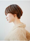 ショートヘア/ショートカット/丸みショート/暖色