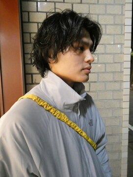 ニュアンスパーマ×メンズウルフスタイル