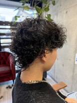 メンズファット バイ アプリーレ(Men's PHAT by Aprire)&nbsp;黒髪ビジネスメンズカット無造作スパイラルパーマウルフカット