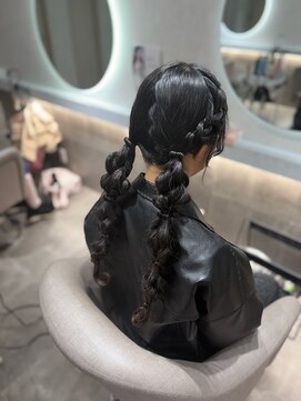 ヘア サロン クラン 東心斎橋店(hair salon clan) ツイン編みおろし