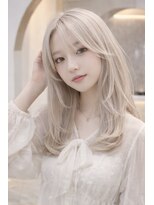 ソレイユトウキョウシブヤ(SOLEIL TOKYO shibuya)&nbsp;ロングレイヤー韓国ハイトーンホワイトブロンド