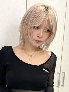 アイトーキョーエス 渋谷(AI TOKYO S) ミルクティーブロンド/ダークブルー/デジタルパーマ/渋谷