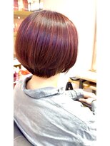 ヘアーアートシフォン 川口東口店(hair art chiffon)&nbsp;シャードボブハイライトカラーピンクレ ッド