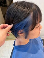 インク サカエ(inq sakae) ケアブリーチ/インナーカラー/ブルー/ナチュラルショート