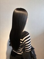 髪質改善専門店クリスプ&nbsp;艶々の漆黒ロング　プラチナカラーエステ