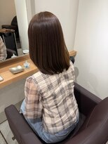 アトレ 福岡大名店(attrait)&nbsp;ブラウンセミロング×大人っぽい柔らかカール