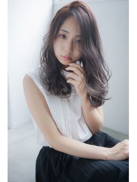 ヴィークス ヘア(vicus hair) 「ディープラベンダー×ゆるふわミディ」
