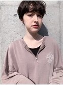 ナチュラルマニッシュショート×アッシュベージュブラウン