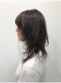 #大人ガーリー#ダークアッシュ#ミディアムレイヤーカット