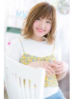 ヘアアンドビューティー ミック(Hair & Beauty miq) ミルクティブラウン★ラフニュアンスくびれボブa1