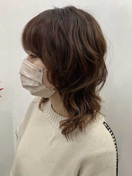 レド(LeDo) ロングウルフ × パーマ