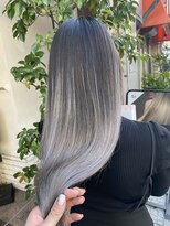 ボアップ 新居浜店(boappu)&nbsp;#グラデーション #バレイヤージュ #グレー #ケアブリーチ