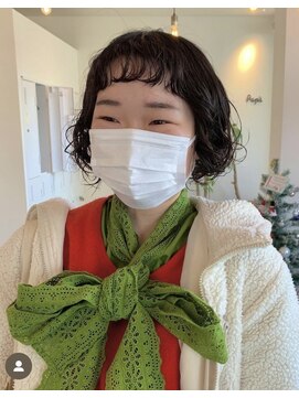 パプス ド コワフュール 中山観音店(Pap's de coiffeur) カーリーボブ/ふわふわボブ