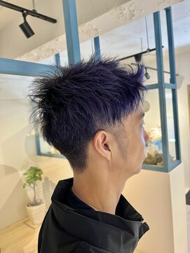 ラソニシカサイ(Lazo nishikasai) ブルーバイオレットツーブロ