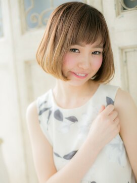 モッズ ヘア 福岡姪浜店(mod's hair) mod's姪浜/カーキベージュ大人ハイライト前下がりAラインボブh