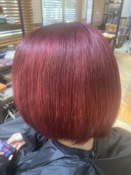 オーブ ヘアー リリー 博多2号店(AUBE HAIR lily) チェリーレッド