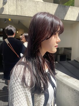 ラミエ バイ メルト 吉祥寺(lamie by melt) 【小川】ピンクブラウン/きりっぱなし/エアリーロング