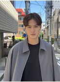 毛流れセンターパート韓国風