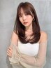 【顔周りのメンテナンスに】カット＋前髪、酸性縮毛矯正(耳前まで可能)＋TR